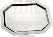 Octagonal Smooth Silver Tray