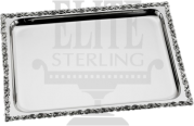 Wave Border Silver Tray