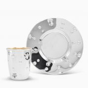 Trattino Kiddush Cup and Coaster Set