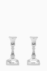 Smooth Square Shabbos candlesticks 