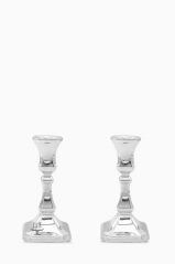 Smooth Square Shabbos candlesticks