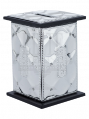 Wood and Silver Tzedakah (Charity) Box