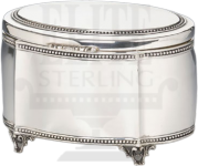 Beaded Oval Etrog Box