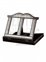 Wood and Sliver Bookrest 