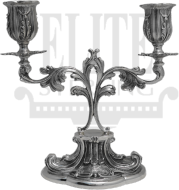 Filigree Silver Candelabra 5 Light