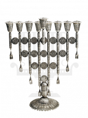 Filigree Silver Chanukah Menorah