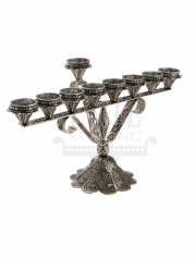 Filigree Silver Chanukah Menorah 1