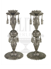 Filigree Silver Candlestick Set