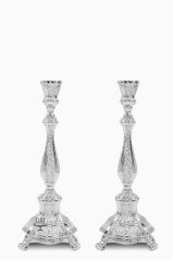 Diamond Cut Azure Candlesticks