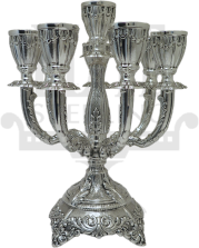 Filigree Silver Candelabra 5 Light