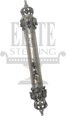 Distressed Silver Mezuza Case