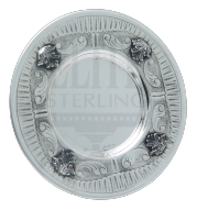 Chased Casting Kiddush Plate