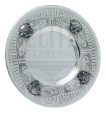 Chased Casting Kiddush Plate